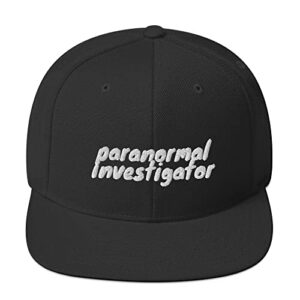 paranormal investigator hat | ghost hunting gear - - classic snapback - entertaining design black