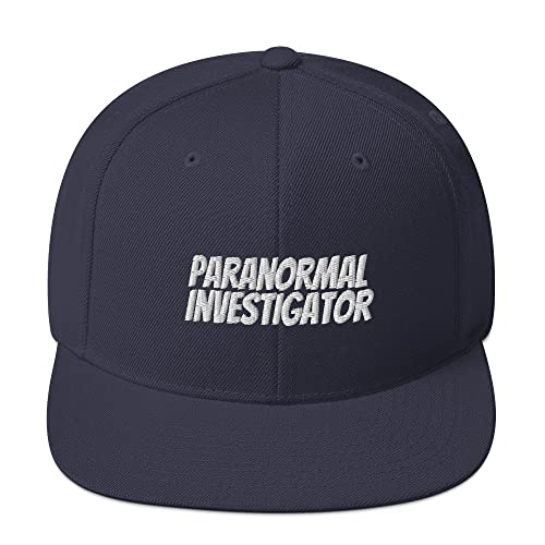 Paranormal Investigator Hat | Ghost Hunting Gear - - Classic Snapback - Goofy Design Navy