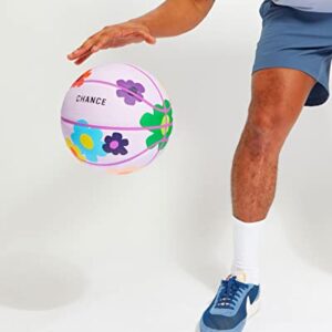 Chance Premium Design Printed Rubber Outdoor & Indoor Basketball, Size 5 Kids & Youth 27.5 inch, Bloom Light Purple