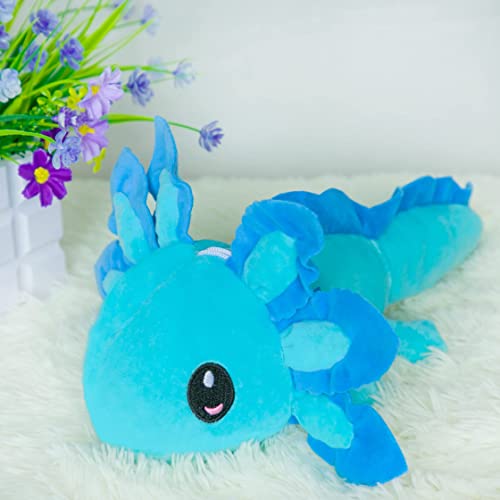 Putrer Axolotl Plush Toy: 14.6" Stuffed Animal, Kawaii Doll for Boys & Girls