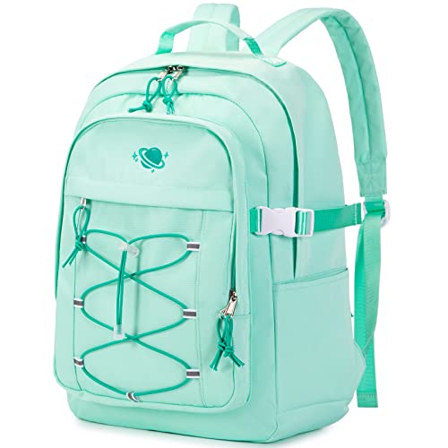 MIRLEWAIY Fashion College School bag Large Travle Backpack Teen Neutral Bookbag Student Daypack Bag for Boys Girls, Mint green