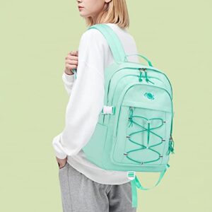 MIRLEWAIY Fashion College School bag Large Travle Backpack Teen Neutral Bookbag Student Daypack Bag for Boys Girls, Mint green