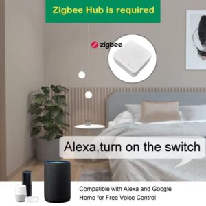 Zigbee Smart Switch no Neutral Required | 2 Pack Smart Light Switch Compatible with Alexa and Work with Google Home, Smart Home Devices