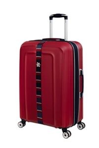 it luggage jupiter 28" hardside checked 8 wheel expandable spinner, red