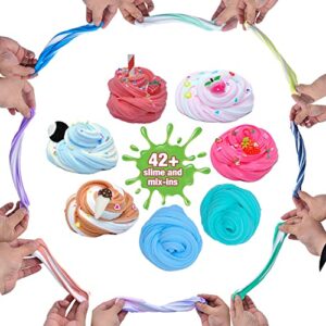 42 Pack Butter DIY Cake Slime Kit for Girls, Slime Party Favors Gifts Stress Relief Toy Scented Sludge for Kids