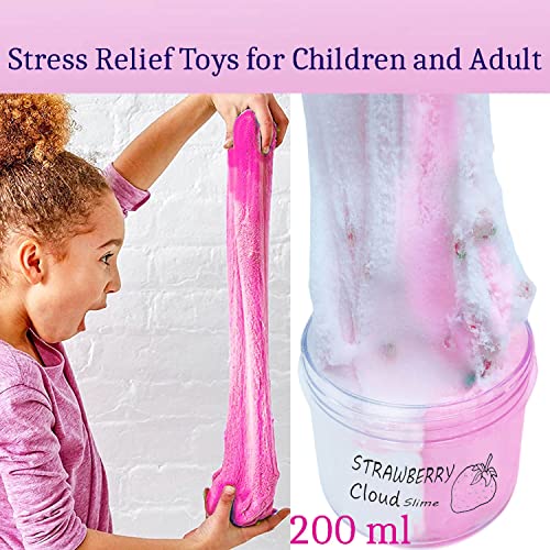 2Color Cloud Slime,Non-Sticky and Super Soft Scented Slime,Birthday Gifts Party Favors for Girl and Boys,Stress Relief Toy.