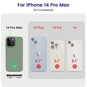 OTOFLY Designed for iPhone 14 Pro Max Case, Silicone Shockproof Slim Thin Phone Case for iPhone 14 Pro Max 6.7 inch (Calke Green)