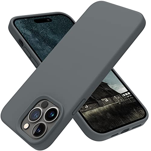 OTOFLY Designed for iPhone 14 Pro Case, Silicone Shockproof Slim Thin Phone Case for iPhone 14 Pro 6.1 inch (Space Gray)