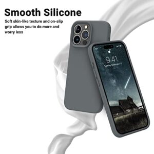 OTOFLY Designed for iPhone 14 Pro Case, Silicone Shockproof Slim Thin Phone Case for iPhone 14 Pro 6.1 inch (Space Gray)