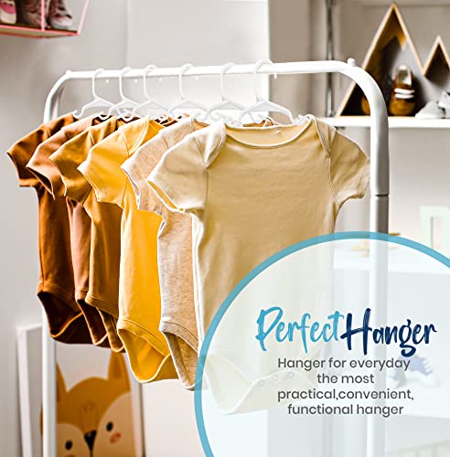 Utopia Home 20 Pack Kids Hangers - 11.5 Inch Plastic Baby Hangers for Closet - Childrens Hangers for Clothes & Infant Hangers for Closet - Ideal for Everyday Standard Use (White)