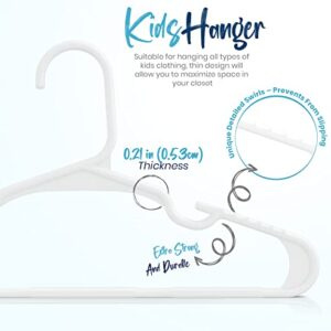 Utopia Home 20 Pack Kids Hangers - 11.5 Inch Plastic Baby Hangers for Closet - Childrens Hangers for Clothes & Infant Hangers for Closet - Ideal for Everyday Standard Use (White)