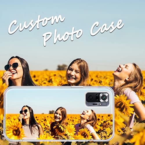 Eouine Custom Phone Case for Xiaomi Redmi Note 10 Pro 4G (6.67") - Personalized Picture Phone Cases Transparent Customizable Funda Customize Photo Text Design Cover - Customized Own Phone Case