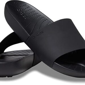 Crocs Women's Splash Slides Sandal, Black, 7