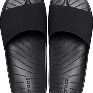 Crocs Women's Splash Slides Sandal, Black, 7