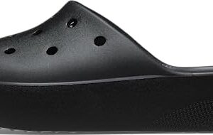 Crocs Women's Classic Slide | Platform Sandals, Black, 6