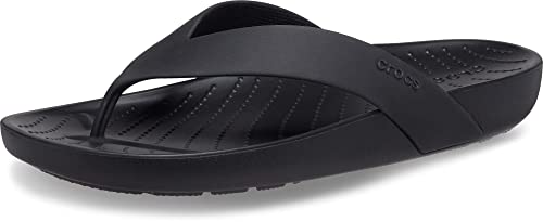 Crocs Women's Splash Flip Flops, Black, 7