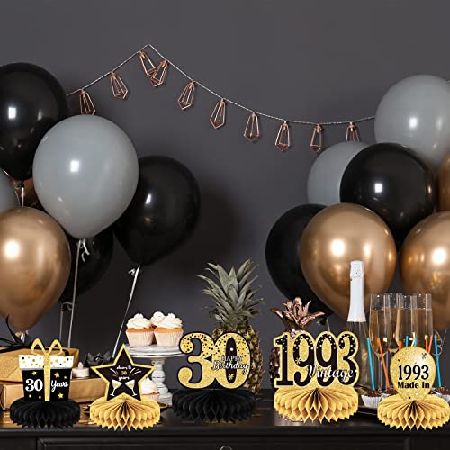 9PCS 30th Birthday decorations 30th birthday Centerpieces for Tables Decorations Vintage 1993 Honeycomb Table Topper Back in 1993 30th Birthday Decorations for Men and Woman 30 Years Birthday Party