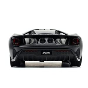 Jada Toys Big Time Muscle 1:24 2017 Ford GT Die-cast Car Black/White Stripes, Toys for Kids and Adults