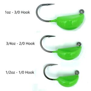 Sheepshead Jig, 2 Pack, Standup Style Jig, Saltwater Fishing Jig, Ultra Tough Powder Coat Finish with 2X Hook, 1/2-2oz Sizes, Multiple Colors, Made in The USA (1oz, Pearl White)