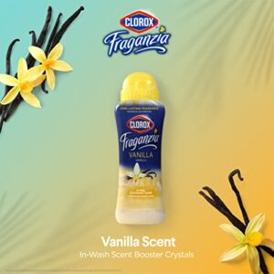 Clorox Fraganzia In-Wash Scent Booster Crystals in Vanilla Scent, 18oz Twin Pack | In-wash Scent Booster for Fresh Laundry in Vanilla Scent, 36 Ounces Total