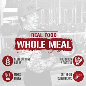 5% Nutrition Rich Piana Real Carbs + Protein | Clean Mass Gainer Protein Powder | Real Food Carbohydrate Fuel for Pre Workout/Post-Workout Recovery Meal | 3.3 lb, 22 Srvgs (Birthday Cake + Protein)