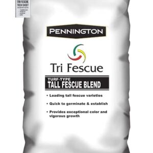 Pennington Tri-Fescue 50 LB Bag of Seed. Will Grow in Both Full Sun and Partial Shade Areas. Each Bag Covers 10,000 Square Feet When Overseeding Your Lawn + Home and Country USA Tri Fescue Tech Sheet