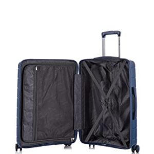 Rockland Vienna Hardside Luggage with Spinner Wheels, Navy, 3-Piece Set (20/24/28)