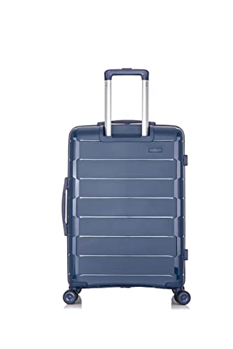 Rockland Vienna Hardside Luggage with Spinner Wheels, Navy, 3-Piece Set (20/24/28)