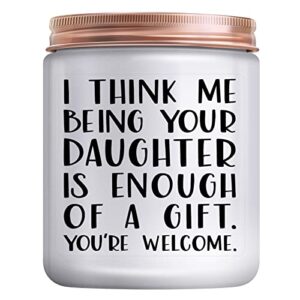 mom gifts from daughter for dad - funny birthday gifts for mom women christmas thanksgiving&mother's day gift lavender candle