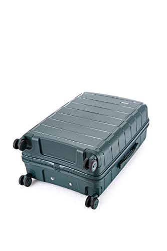 Rockland Vienna Hardside Luggage with Spinner Wheels, Green, 3-Piece Set (20/24/28)