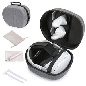 vr headset carrying case,for oculus quest 2 all-in-one vr gaming headset and touch controllers,gaming accessories compatible with oculus quest 2