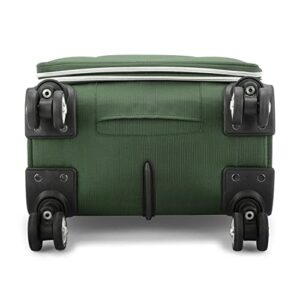 Traveler's Choice Lares Softside Expandable Luggage with Spinner Wheels, Green, Carry-On 22-Inch