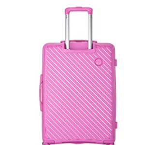 Rockland Prague Hardside Luggage with Spinner Wheels, Pink, 3-Piece Set (20/24/28)