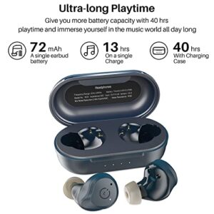 TOZO NC9 Hybrid Active Noise Cancelling Wireless Earbuds, in Ear Headphones IPX6 Waterproof Bluetooth 5.3 Stereo Earphones, Immersive Sound Premium Deep Bass Headset Royal Blue