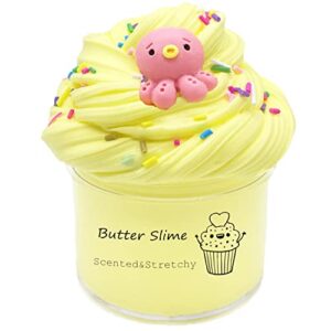 unicoslm butter slime octopus premade scented sludge, stress relief, birthday, school, education, class exchange, goodies bag, giving away gift, stocking stuffers 200ml