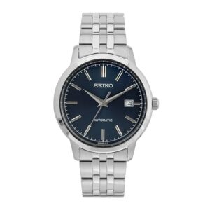 seiko men's analog automatic watch with stainless steel strap srph87k1, blue