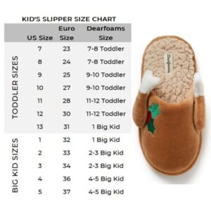 Dearfoams Matching Family Holiday Christmas Reindeer & Turkey Scuff Slipper, Kids Turkey, 4-5 US Unisex Big