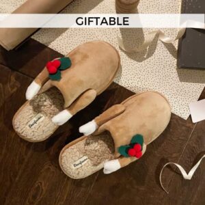 Dearfoams Matching Family Holiday Christmas Reindeer & Turkey Scuff Slipper, Kids Turkey, 4-5 US Unisex Big