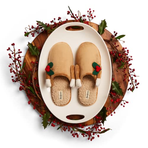 Dearfoams Matching Family Holiday Christmas Reindeer & Turkey Scuff Slipper, Kids Turkey, 4-5 US Unisex Big