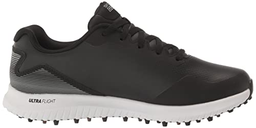 Skechers Men's Max 2 Arch Fit Waterproof Spikeless Golf Shoe Sneaker, Black/White, 12 Wide