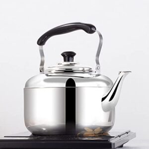 ERINGOGO 7 Liters Whistling Tea Kettle Stovetop, Stainless Steel Teapot Water Kettle with Fast Heating Base, Mirror Polished Camping Tea Maker for Gas, Induction