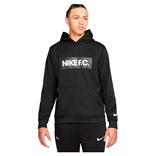 Nike Men's F.C. Dri-FIT Libero Pullover Soccer Hoodie (as1, alpha, x_l, regular, regular, Standard, Black, X-large)