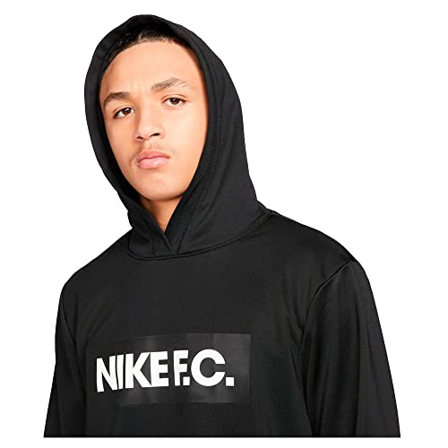 Nike Men's F.C. Dri-FIT Libero Pullover Soccer Hoodie (as1, alpha, x_l, regular, regular, Standard, Black, X-large)