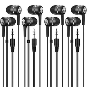 yoley bulk earbuds headphones 100 pack, wholesale disposable ear buds bulk earphones for classroom,school,kids,libraries,museums (black)