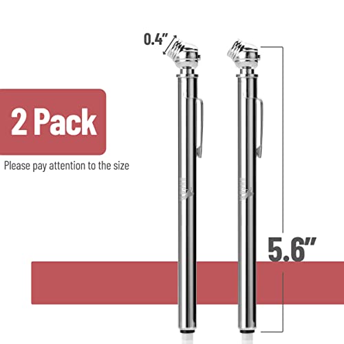 UNCO- Pencil Tire Pressure Gauge, 2 Pack, Tire Gauges for Tire Pressure, Tire Gauge, Air Pressure Gauge for Tires, Air Gauge Tire Pressure, Car Tire Pressure Gauge, Tire Air Gauge, Bike Tire Guage