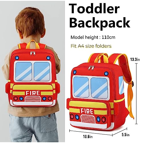 Kids Backpack for Boys Girls Preschool Bookbags 3D Cartoon Daycare Toddler Bags 13 inch 3-6 Years