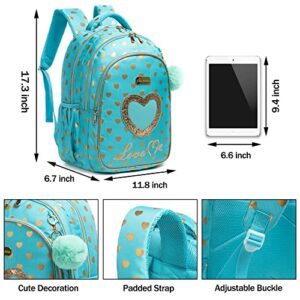 MOHCO Kids Backpack 17inch with Lunch Bag and Pencil Case Lightweight School Backpack for Teens, Girls, Boys, Elementary and Middle school