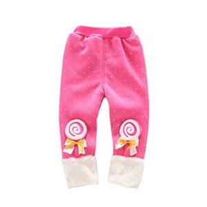 12 month pants girls thick dot pants girls toddler baby warm clothes candy trousers legging kids girls pants hot pink