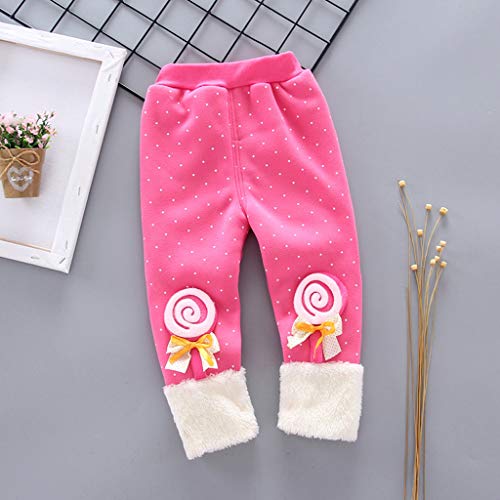 12 Month Pants Girls Thick Dot Pants Girls Toddler Baby Warm Clothes Candy Trousers Legging Kids Girls Pants Hot Pink