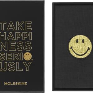Moleskine Limited Edition Smiley Notebook with Collector's Box, Hard Cover, XS (2.5" x 4.25"), Plain/Blank, Black, 160 Pages